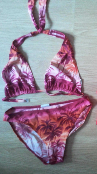 Triangel Bikini mit Palmen Muster 
