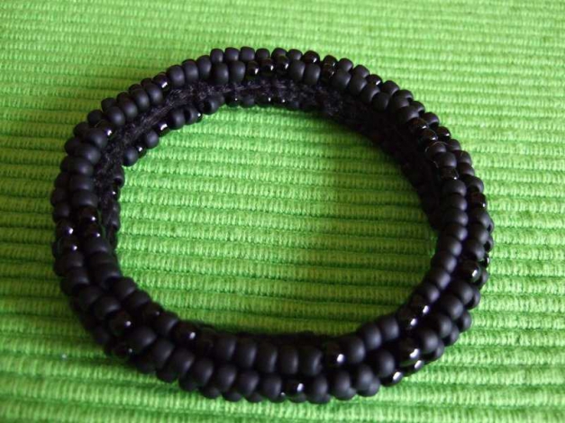 Edles schwarzes Armband - matt/glänzend