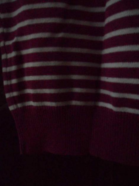 Gestreifter Longpullover bordeaux/weiß