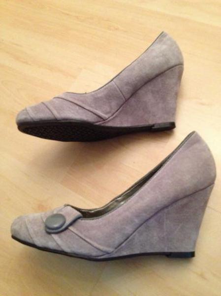 Echt Wildleder Wedges Keilabsatz