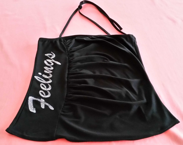 Schwarzes Neckholder Top 