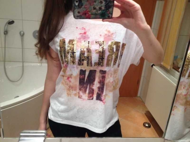 NEU Party Shirt Gold leicht oversized mit Etikett Größe M