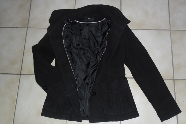 schöner schwarzer mantel von h&m,gr.38