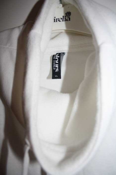 Weißer Kragenpullover Takko Größe XL