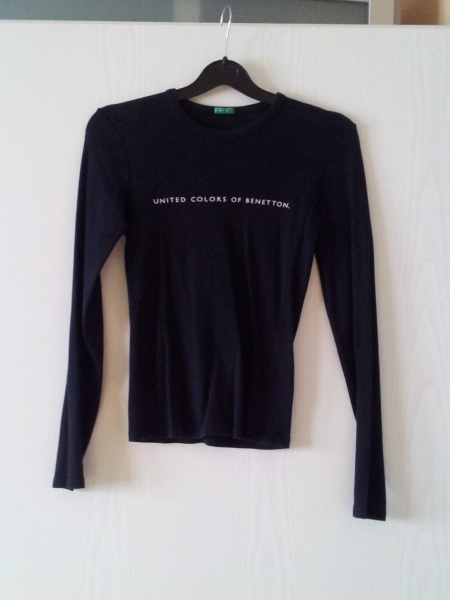 Longarm Shirt von Benetton, schwarz, neu / Benetton 