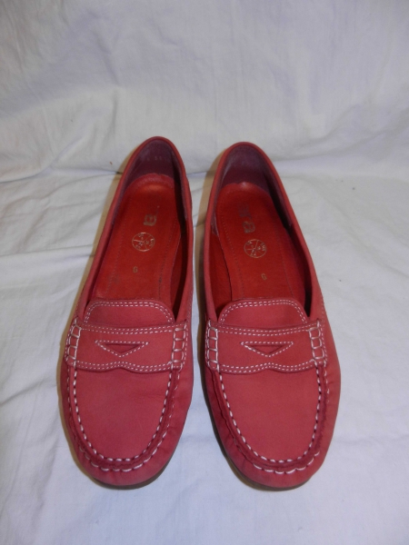 Halbschuhe von Ara, Rot mit Weiß