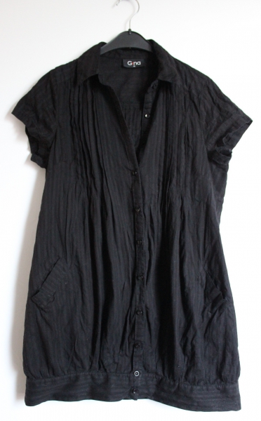 Schwarze kurzärmlige Bluse Gr. 40