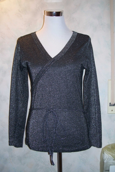 ZAGORA// Anthrazit-farbenes Glitzer-Oberteil Gr. 36/ 38 für Silvester NEU