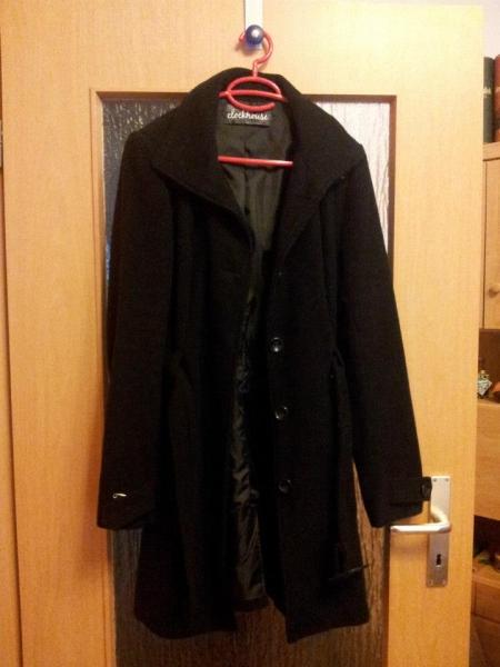 schwarzer Mantel Größe 40