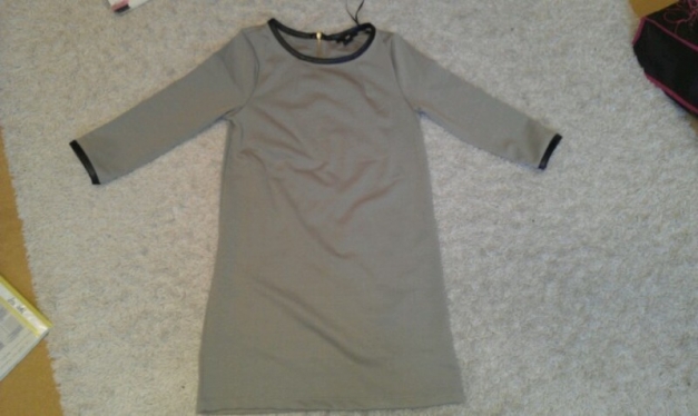 kleid  mit fake leder gr.34