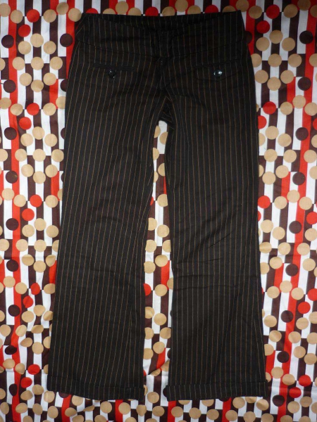 Nadelstreifen Hose * Gr.35 * Schlaghose * Hüfthose