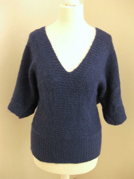 Primark Pullover marineblau/blaumeliert Gr. 8 (dt. Gr. 34)