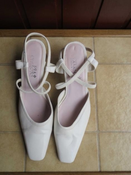 Schuhe/Slingbacks/Weiß,6cm Absatz