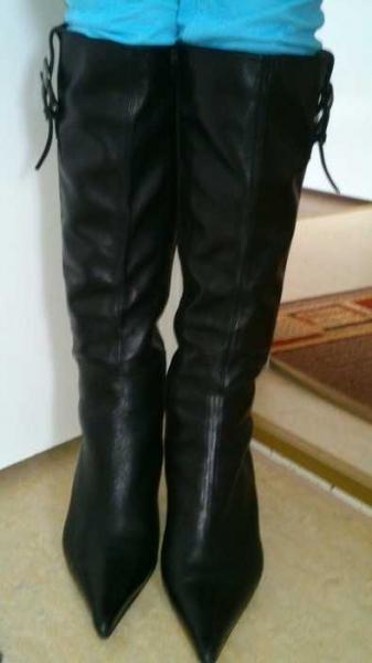 Hohe Stiefel, echtes Leder, Deichmann / 5th Avenue