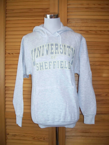 University of Sheffield-Hoodie hellgrau-meliert NEU