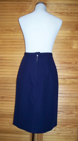 VINTAGE// Midirock in dunkelblau (highwaist) von *Trevira 2000* Gr. 34/ 36 