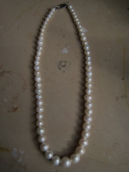 Süßwasserperlenkette dicker werdend neu