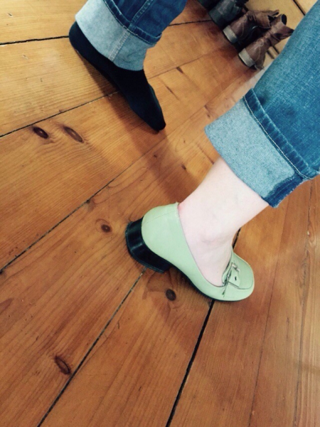 Grüne Schuhe 