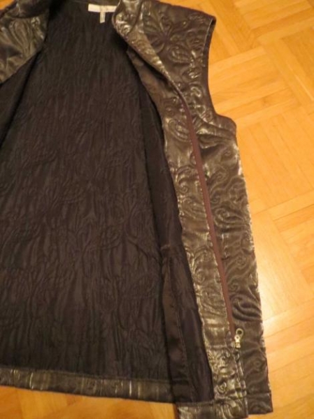 Weste, gesteppt, silber-grau, neu