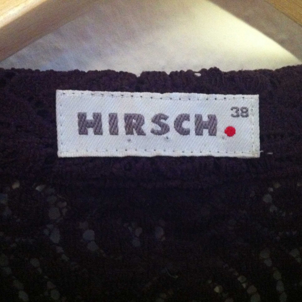 Dunkelroter Cardigan Spitze Hirsch