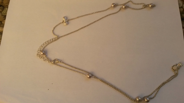 NEU! lange silbernfarbene Kette