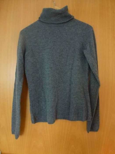 Grauer Rollkragen Pullover aus Kaschmir