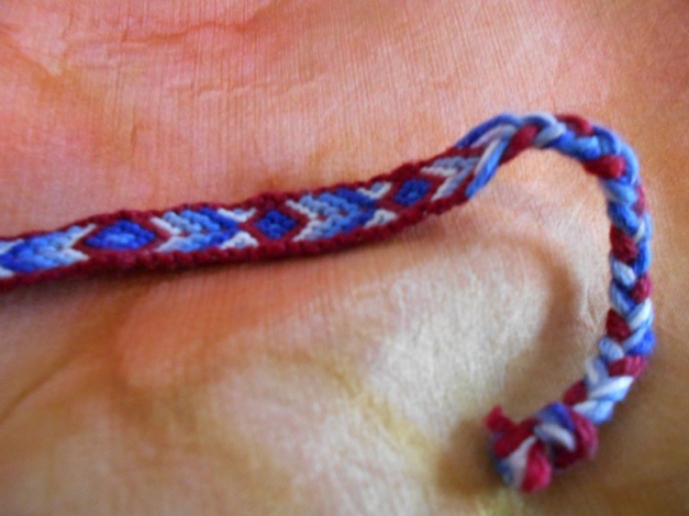 Armband | Freundschaftsarmband bordeaux-blau-weiß