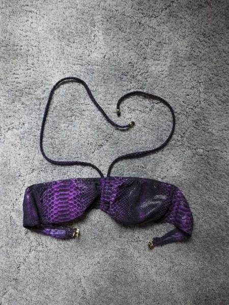 Bikinioberteil Violett Schlangenmuster