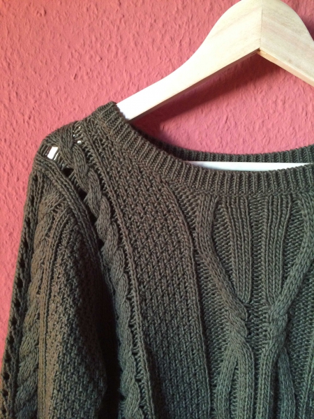 Grüner Strickpulli Vintage