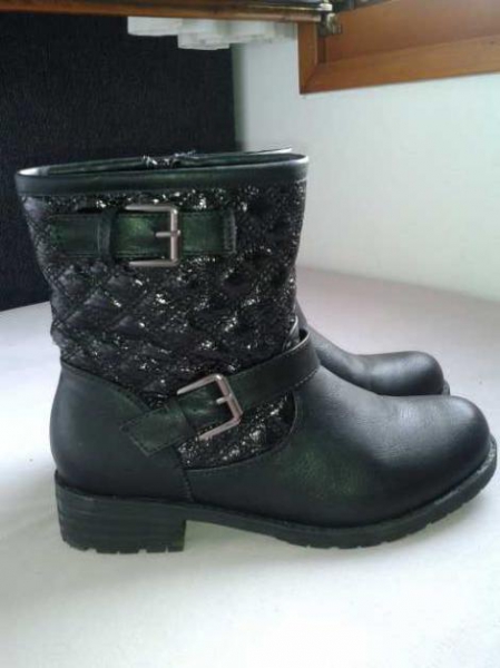 trendy boots, Stiefeletten, schwarz, Größe 38/39