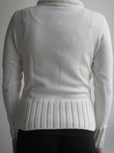 schöner weißer Rollkragen-Pullover Gr. S/M