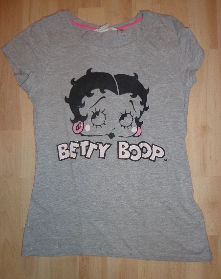 Graues Betty Boop T-Shirt