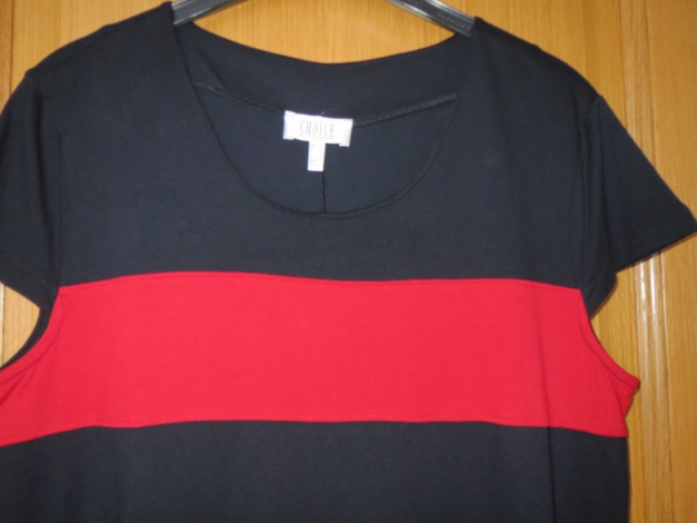 Kleid/Tunika, Gr.42/M, marine-rot-beige