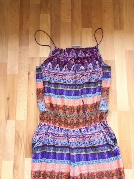 Jumpsuit Overall Einteiler Hippie Goa Festival bunt Hamsa