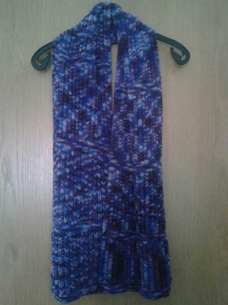 Wollschal lila blau meliert