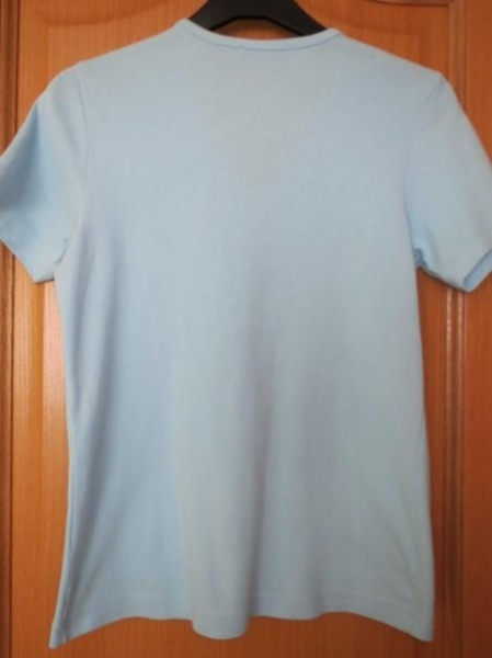 T-Shirt,Kurzarm,V-Ausschnitt,blau