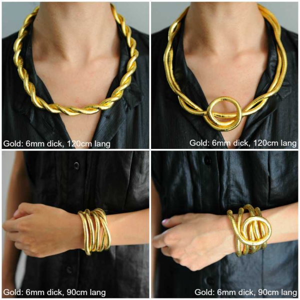 Biegbar Schlangenkette Kette Halskette Schlange Armband Biegsam Flexibel Neu