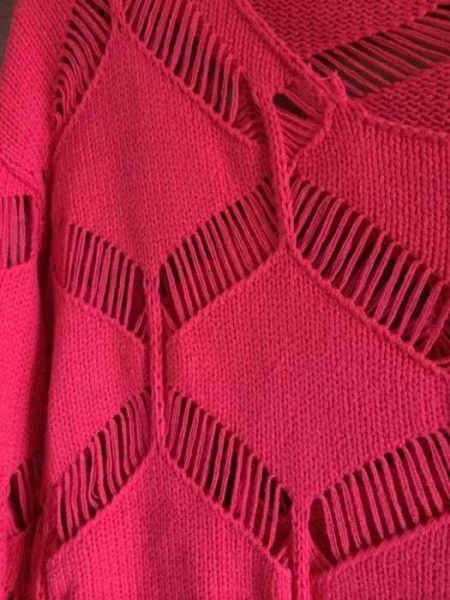 Vila / Pullover / pink / Lochmuster / M