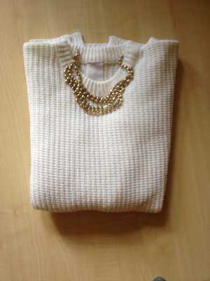 langer Pullover / weiß