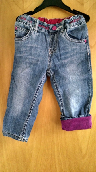 Tolle Thermojeans mit niedlichen Applikationen Gr. 86
