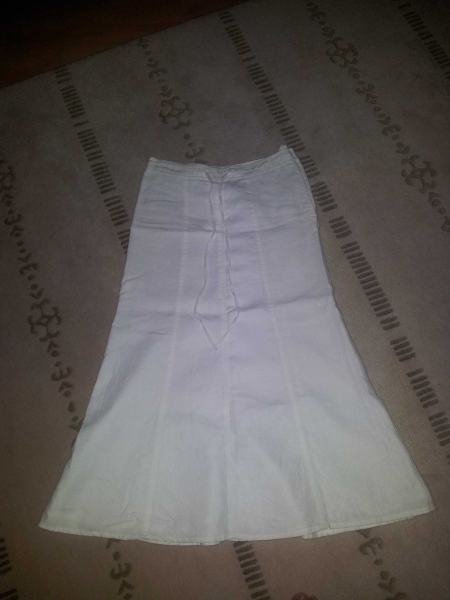 langer weißer Rock mit Unterrock, sehr schön und elegant, toller Schnitt, neu, Hippie-Style