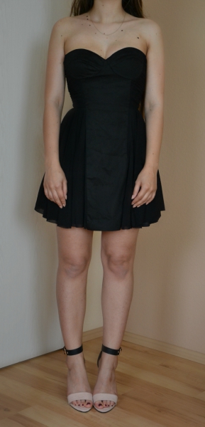 Schwarzes Bustier Minikleid Kleid Tüll Skater Dress Elise Ryan 34 36 XS S Blogger Party NEU