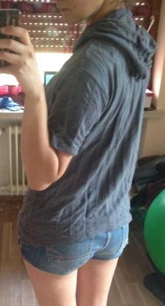 blau/graues T- shirt