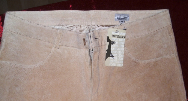 Wildlederhose,beige NEU!!