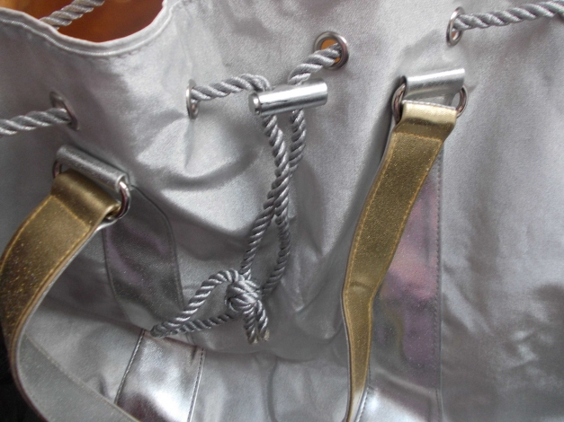 Gold/silber Shopper Tasche GROß!!Thommy HILFIGER