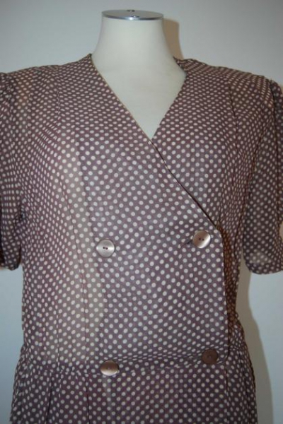 Vintage Treue Punk Pünktchen     Midikleid Kleid  Trendi