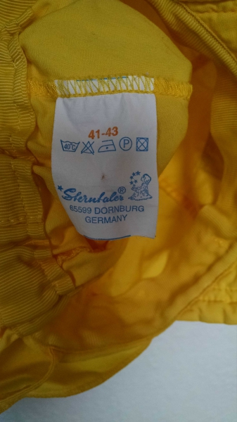 Gelbe Sterntaler Schirmmütze Gr. 41-43 - wenig getragen