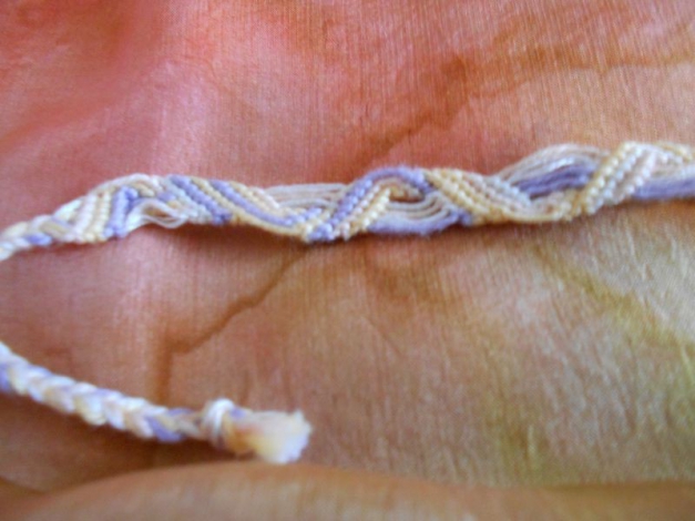 Armband | Freundschaftsarmband weiß-hellgelb-rosa-flieder