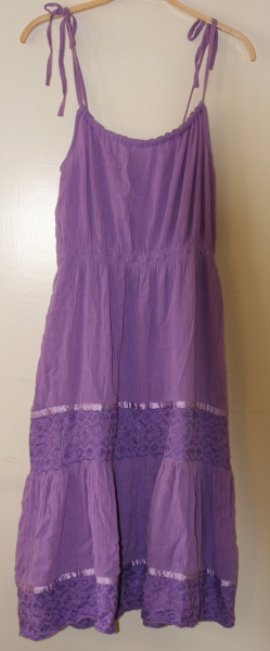 Kleid Sommerkleid Lila Victorian Steampunk Hippie Goa Kleidchen XS S M H&M