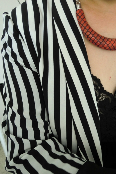 Gestreifter Boyfriendblazer schwarz weiß Jacke Streifen Stripes neu 38 S M